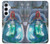 W3912 Cute Little Mermaid Aqua Spa Hülle Schutzhülle Taschen und Leder Flip für Samsung Galaxy A55 5G