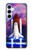 W3913 Colorful Nebula Space Shuttle Hülle Schutzhülle Taschen und Leder Flip für Samsung Galaxy A55 5G