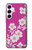 W3924 Cherry Blossom Pink Background Hülle Schutzhülle Taschen und Leder Flip für Samsung Galaxy A55 5G