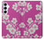 W3924 Cherry Blossom Pink Background Hülle Schutzhülle Taschen und Leder Flip für Samsung Galaxy A55 5G