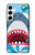 W3947 Shark Helicopter Cartoon Hülle Schutzhülle Taschen und Leder Flip für Samsung Galaxy A55 5G