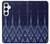 W3950 Textile Thai Blue Pattern Hülle Schutzhülle Taschen und Leder Flip für Samsung Galaxy A55 5G