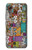 W3879 Retro Music Doodle Hülle Schutzhülle Taschen und Leder Flip für Samsung Galaxy Xcover7