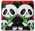 W3929 Cute Panda Eating Bamboo Hülle Schutzhülle Taschen und Leder Flip für Samsung Galaxy Xcover7