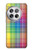 W3942 LGBTQ Rainbow Plaid Tartan Hülle Schutzhülle Taschen und Leder Flip für OnePlus 12