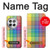 W3942 LGBTQ Rainbow Plaid Tartan Hülle Schutzhülle Taschen und Leder Flip für OnePlus 12