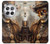 W3949 Steampunk Skull Smoking Hülle Schutzhülle Taschen und Leder Flip für OnePlus 12