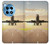 W3837 Airplane Take off Sunrise Hülle Schutzhülle Taschen und Leder Flip für OnePlus 12R