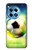 W3844 Glowing Football Soccer Ball Hülle Schutzhülle Taschen und Leder Flip für OnePlus 12R