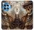 W3949 Steampunk Skull Smoking Hülle Schutzhülle Taschen und Leder Flip für OnePlus 12R