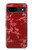 W3817 Red Floral Cherry blossom Pattern Hülle Schutzhülle Taschen und Leder Flip für Google Pixel 8a