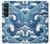W3751 Wave Pattern Hülle Schutzhülle Taschen und Leder Flip für Sony Xperia 1 VI