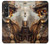 W3949 Steampunk Skull Smoking Hülle Schutzhülle Taschen und Leder Flip für Sony Xperia 1 VI