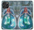 W3911 Cute Little Mermaid Aqua Spa Hülle Schutzhülle Taschen und Leder Flip für iPhone 16 pro max