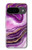 W3896 Purple Marble Gold Streaks Hülle Schutzhülle Taschen und Leder Flip für Google Pixel 9