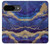 W3906 Navy Blue Purple Marble Hülle Schutzhülle Taschen und Leder Flip für Google Pixel 9