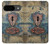 W3955 Vintage Keyhole Weather Door Hülle Schutzhülle Taschen und Leder Flip für Google Pixel 9