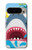 W3947 Shark Helicopter Cartoon Hülle Schutzhülle Taschen und Leder Flip für Google Pixel 9 Pro