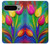 W3926 Colorful Tulip Oil Painting Hülle Schutzhülle Taschen und Leder Flip für Google Pixel 9 Pro XL