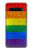 W2683 Rainbow LGBT Pride Flag Hülle Schutzhülle Taschen und Leder Flip für Samsung Galaxy S10 5G