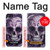 W3582 Purple Sugar Skull Hülle Schutzhülle Taschen und Leder Flip für iPhone 4 4S