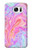 W3444 Digital Art Colorful Liquid Hülle Schutzhülle Taschen und Leder Flip für Samsung Galaxy S7