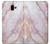 W3482 Soft Pink Marble Graphic Print Hülle Schutzhülle Taschen und Leder Flip für Samsung Galaxy J6+ (2018), J6 Plus (2018)