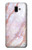 W3482 Soft Pink Marble Graphic Print Hülle Schutzhülle Taschen und Leder Flip für Samsung Galaxy J6+ (2018), J6 Plus (2018)