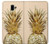 W3490 Gold Pineapple Hülle Schutzhülle Taschen und Leder Flip für Samsung Galaxy J6+ (2018), J6 Plus (2018)