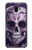W3582 Purple Sugar Skull Hülle Schutzhülle Taschen und Leder Flip für Samsung Galaxy J6+ (2018), J6 Plus (2018)