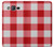 W3535 Red Gingham Hülle Schutzhülle Taschen und Leder Flip für Samsung Galaxy On5
