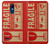 W3552 Vintage Fragile Label Art Hülle Schutzhülle Taschen und Leder Flip für LG K8 (2018)