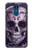 W3582 Purple Sugar Skull Hülle Schutzhülle Taschen und Leder Flip für LG K8 (2018)