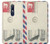 W3551 Vintage Airmail Envelope Art Hülle Schutzhülle Taschen und Leder Flip für Nokia 5.1, Nokia 5 2018