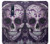 W3582 Purple Sugar Skull Hülle Schutzhülle Taschen und Leder Flip für Nokia 5.1, Nokia 5 2018