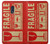 W3552 Vintage Fragile Label Art Hülle Schutzhülle Taschen und Leder Flip für Nokia 3