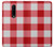 W3535 Red Gingham Hülle Schutzhülle Taschen und Leder Flip für OnePlus 7 Pro