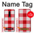 W3535 Red Gingham Hülle Schutzhülle Taschen und Leder Flip für OnePlus 7 Pro