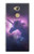 W3538 Unicorn Galaxy Hülle Schutzhülle Taschen und Leder Flip für Sony Xperia XA2 Ultra