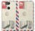 W3551 Vintage Airmail Envelope Art Hülle Schutzhülle Taschen und Leder Flip für Sony Xperia XA2 Ultra