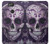 W3582 Purple Sugar Skull Hülle Schutzhülle Taschen und Leder Flip für Sony Xperia XA2 Ultra
