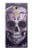 W3582 Purple Sugar Skull Hülle Schutzhülle Taschen und Leder Flip für Sony Xperia XA2 Ultra