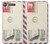 W3551 Vintage Airmail Envelope Art Hülle Schutzhülle Taschen und Leder Flip für Sony Xperia XZ1