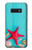 W3428 Aqua Wood Starfish Shell Hülle Schutzhülle Taschen und Leder Flip für Samsung Galaxy S10e