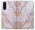 W3482 Soft Pink Marble Graphic Print Hülle Schutzhülle Taschen und Leder Flip für Sony Xperia 5