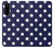 W3533 Blue Polka Dot Hülle Schutzhülle Taschen und Leder Flip für Sony Xperia 5