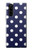 W3533 Blue Polka Dot Hülle Schutzhülle Taschen und Leder Flip für Sony Xperia 5