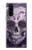 W3582 Purple Sugar Skull Hülle Schutzhülle Taschen und Leder Flip für Sony Xperia 5