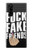 W3598 Middle Finger Fuck Fake Friend Hülle Schutzhülle Taschen und Leder Flip für Sony Xperia 5