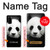 W1072 Panda Bear Hülle Schutzhülle Taschen und Leder Flip für Samsung Galaxy S20